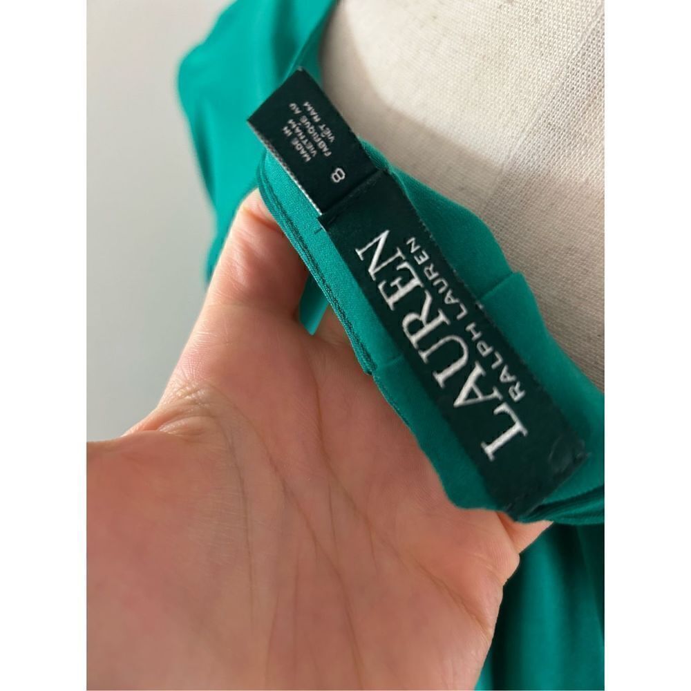 Ralph Lauren green dress size 8 work dress stretchy - Picture 4 of 4